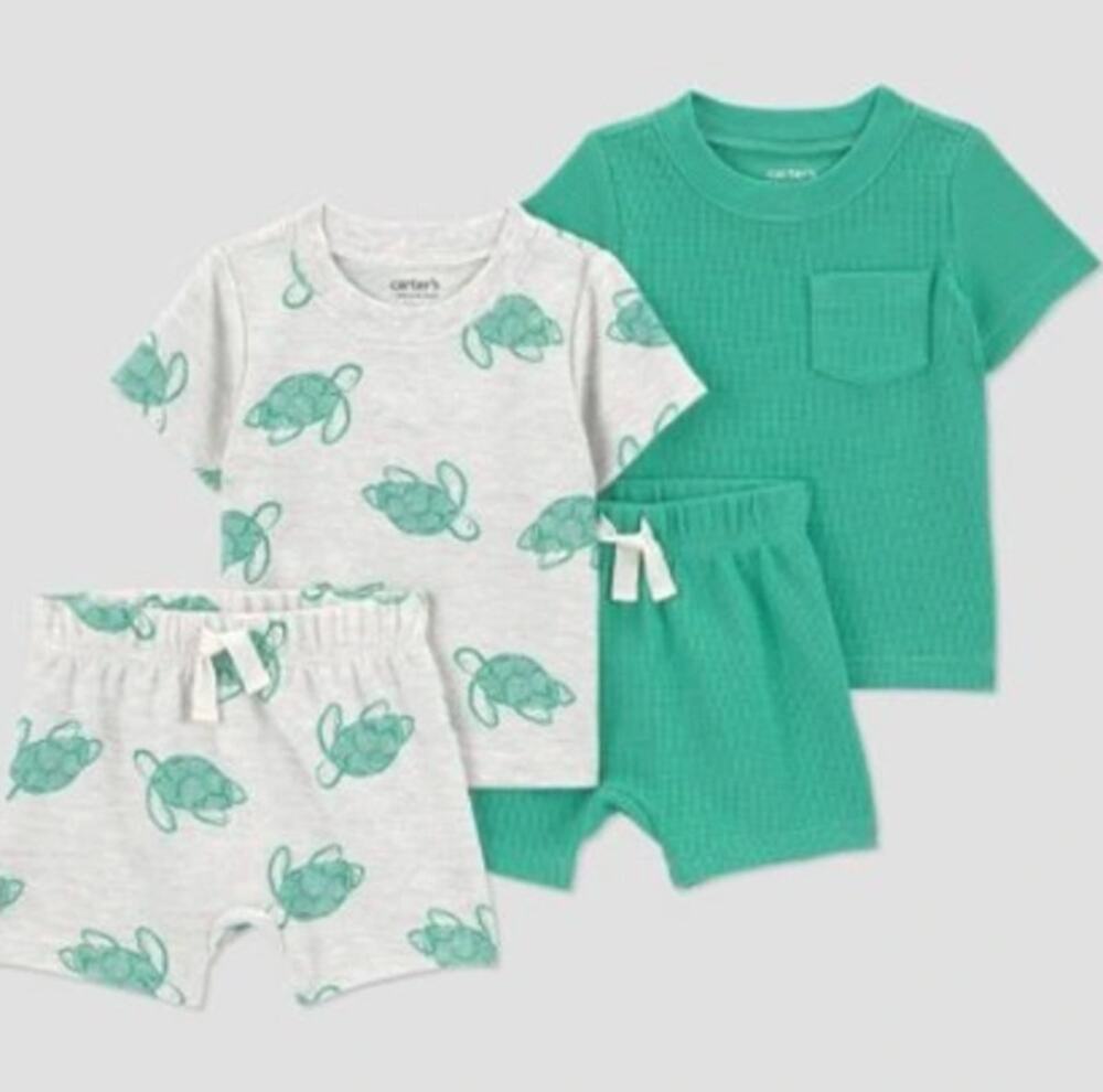 CARTERS | JUST ONE YOU | 4 PIECE SEA TURTLE SET | 24 MONTHS